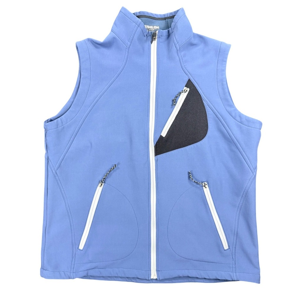 Pearl Izumi Mens Blue Cycling Vest Full Zip Sleeveless Jacket Large 4709